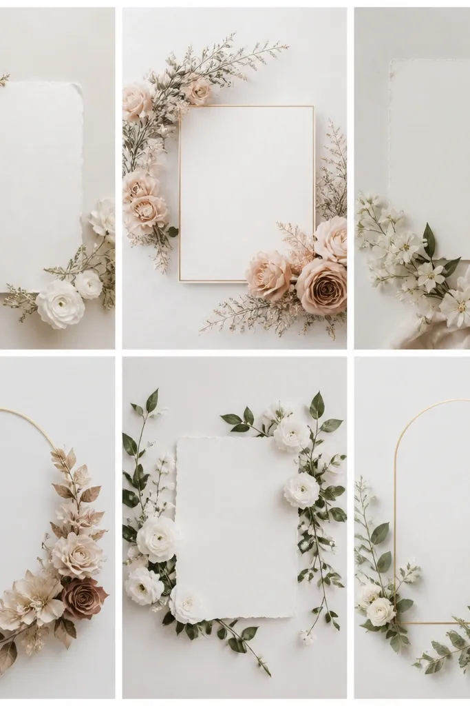 Aesthetic wedding card frames that look expensive