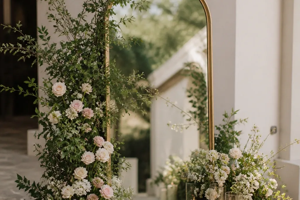 Aesthetic wedding mirror decor ideas