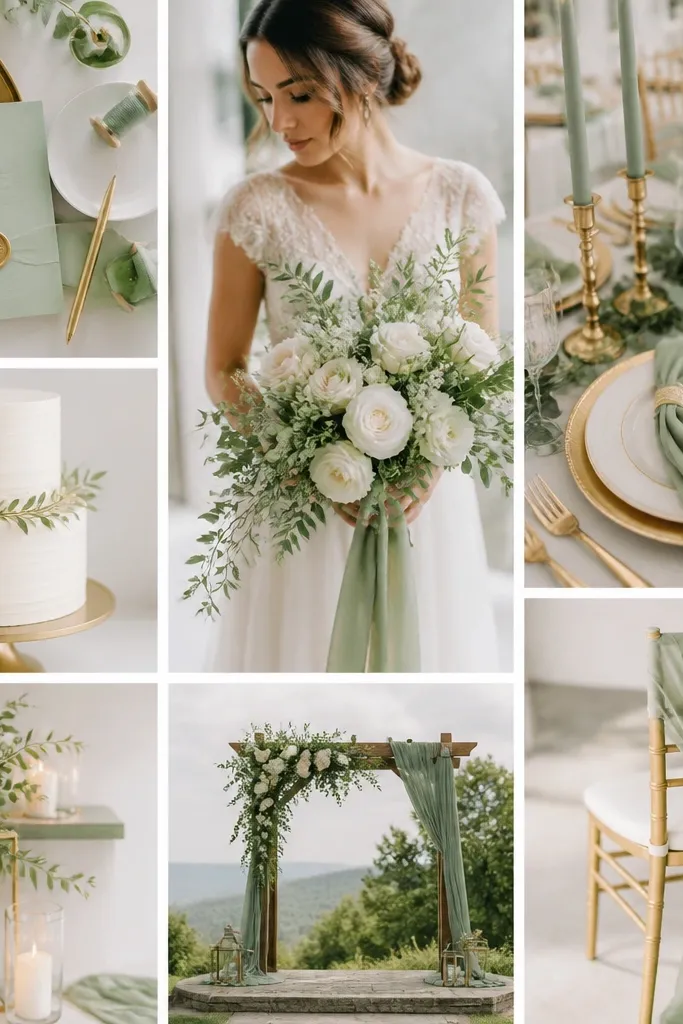 Affordable Sage Green and Gold Wedding Ideas