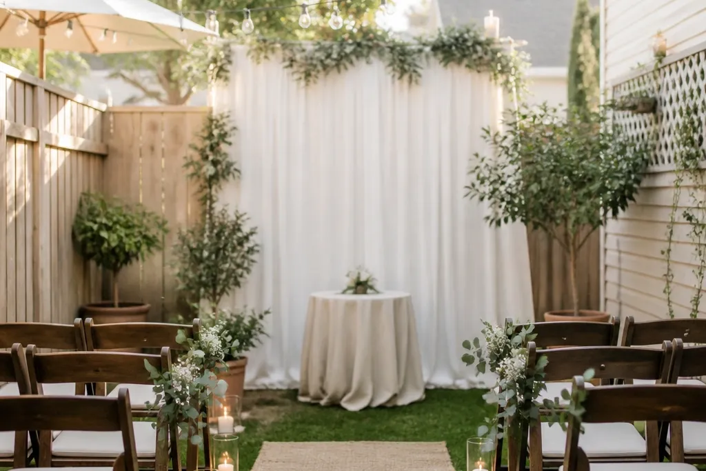 Backyard Wedding Ideas for Renters No Drill