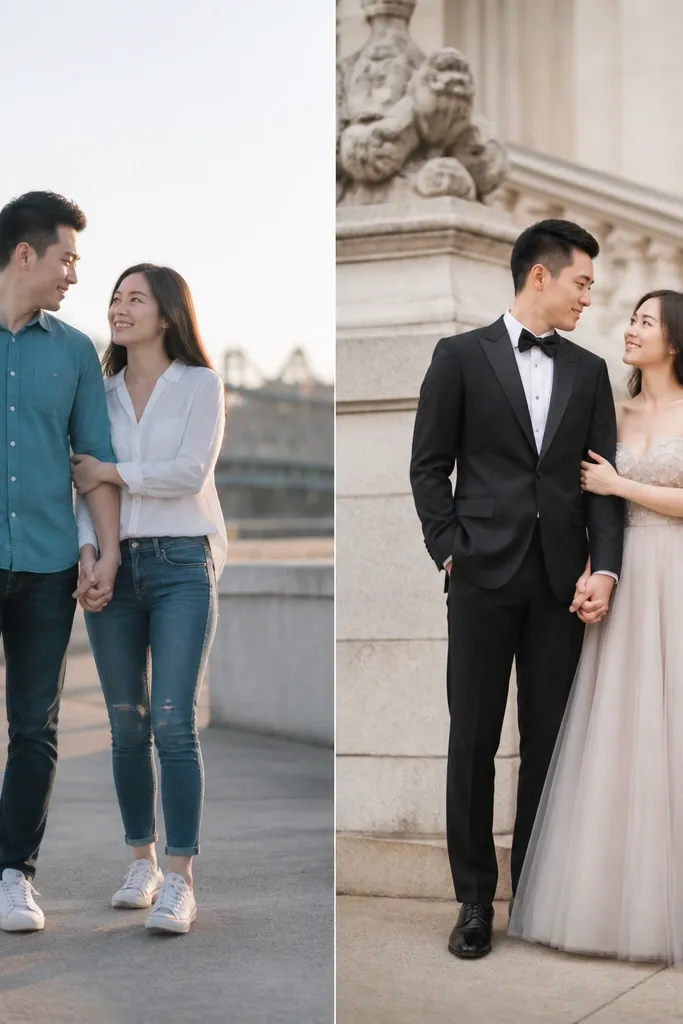 Before And After Transformation Digital Save the Date Ideas