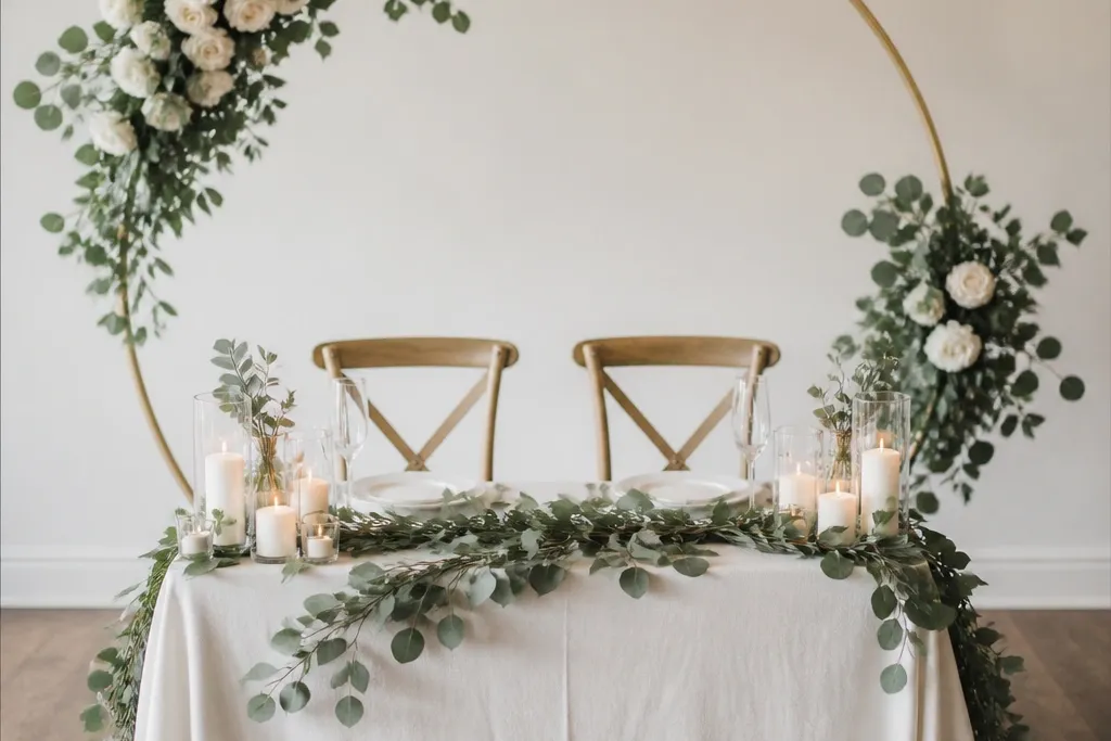 Budget-friendly sweetheart table wedding ideas