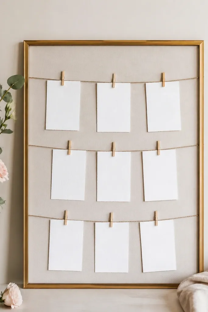 Budget wedding card display frame ideas