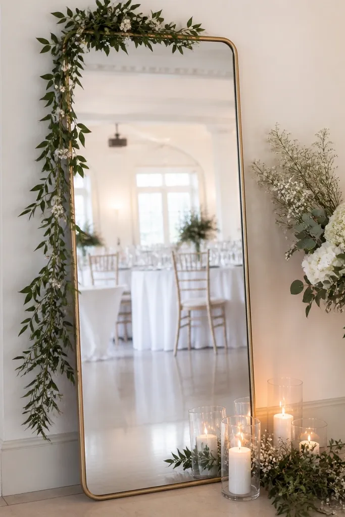 Cheap wedding mirror decor ideas