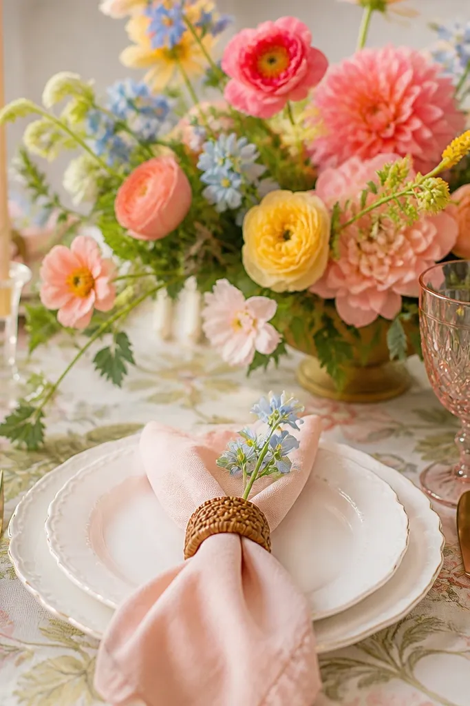 Colorful wedding table setting ideas