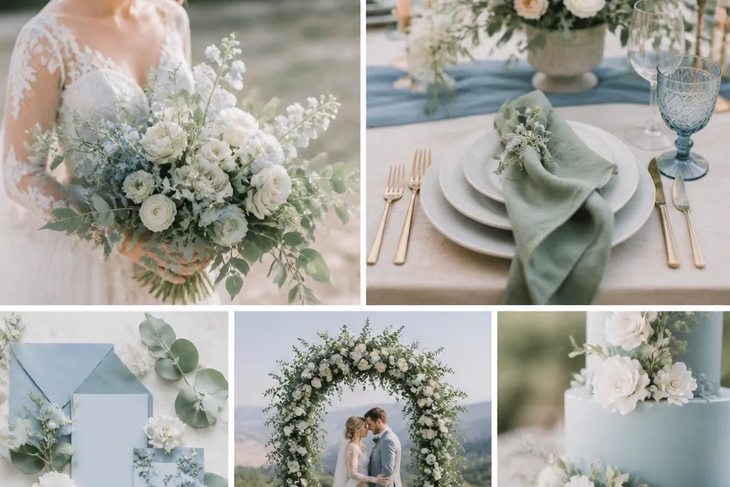 Cozy Dusty Blue and Sage Green Wedding Ideas