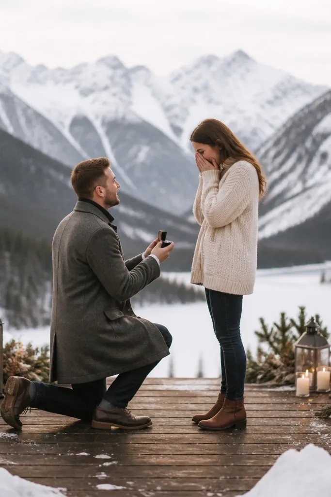 Cozy winter proposal ideas for cold-weather romance
