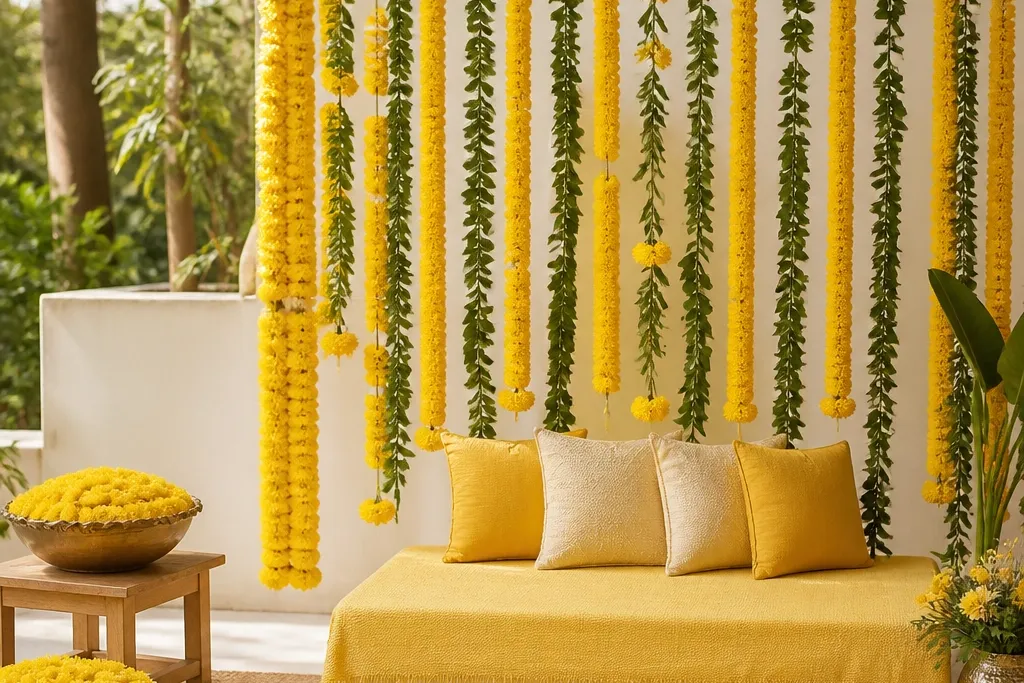 Low Maintenance Haldi Decoration Ideas