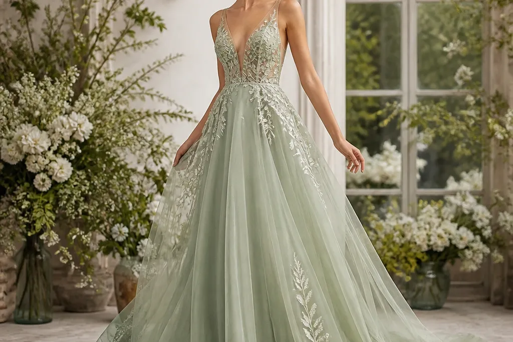 Luxe Sage Green Wedding Dress Tips