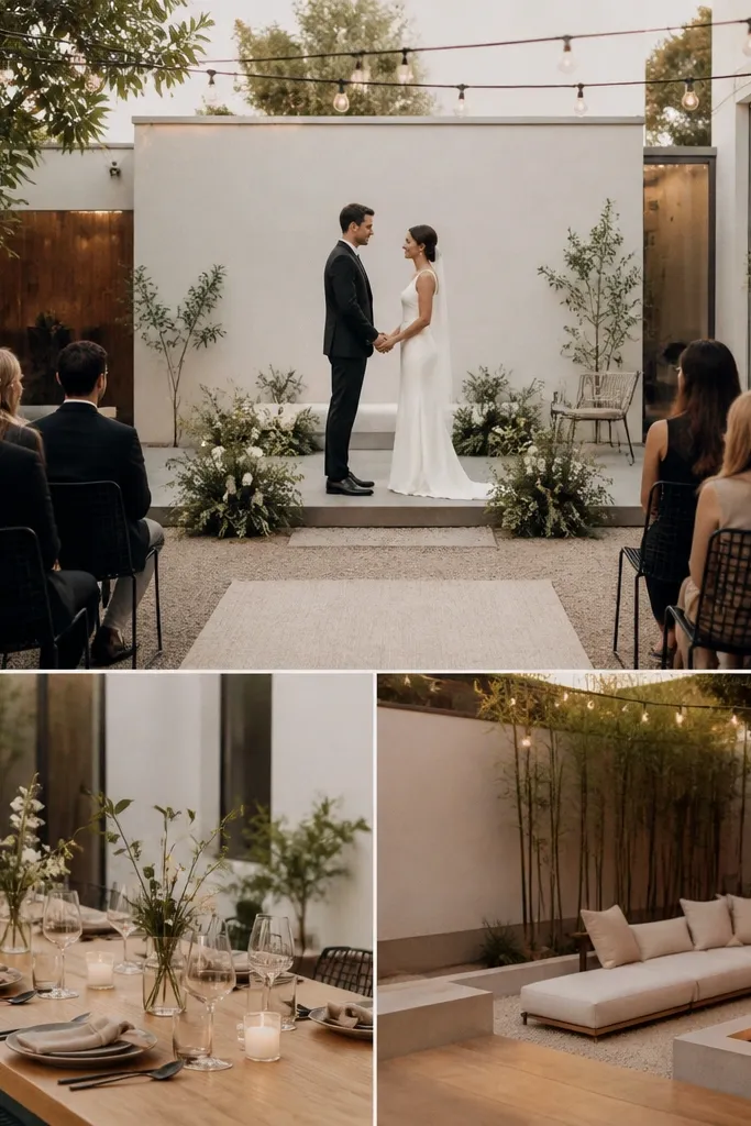 Modern Backyard Wedding Ideas in a Minimalist Style