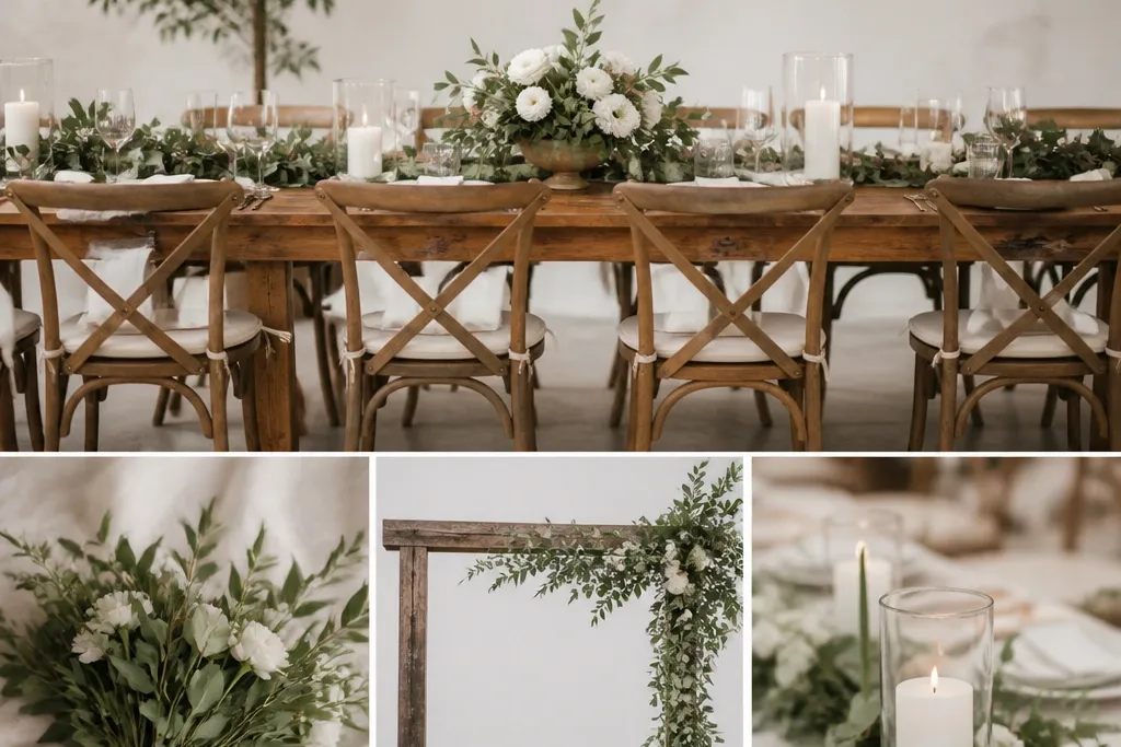 Modern rustic wedding decor minimalist ideas