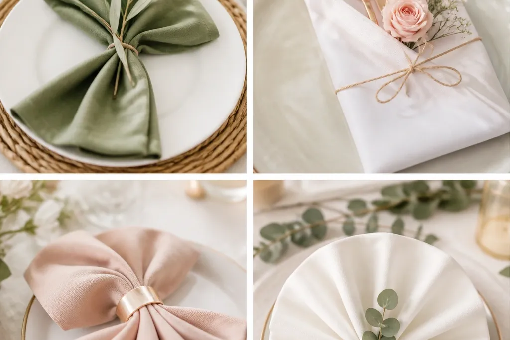 No drill wedding napkin craft ideas diy for quick table decor