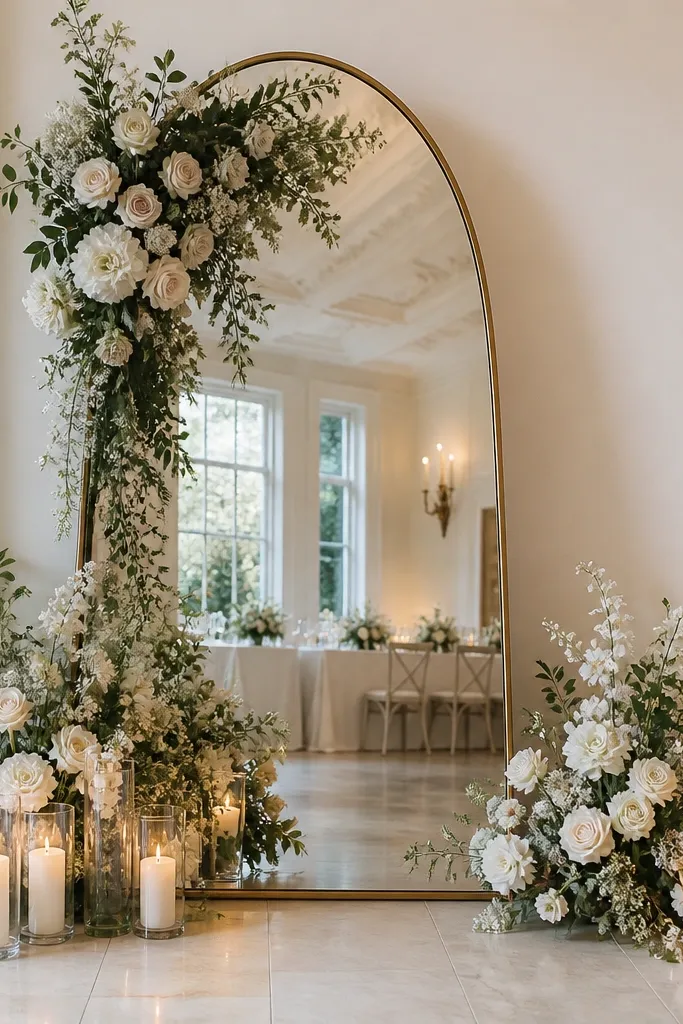 Removable wedding mirror entry ideas