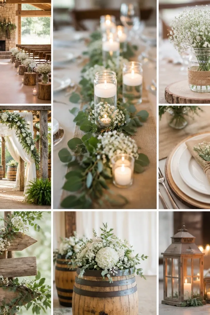 Rustic wedding decor on a budget steps