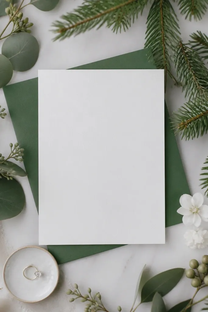Seasonal Evergreen Save the Date Ideas