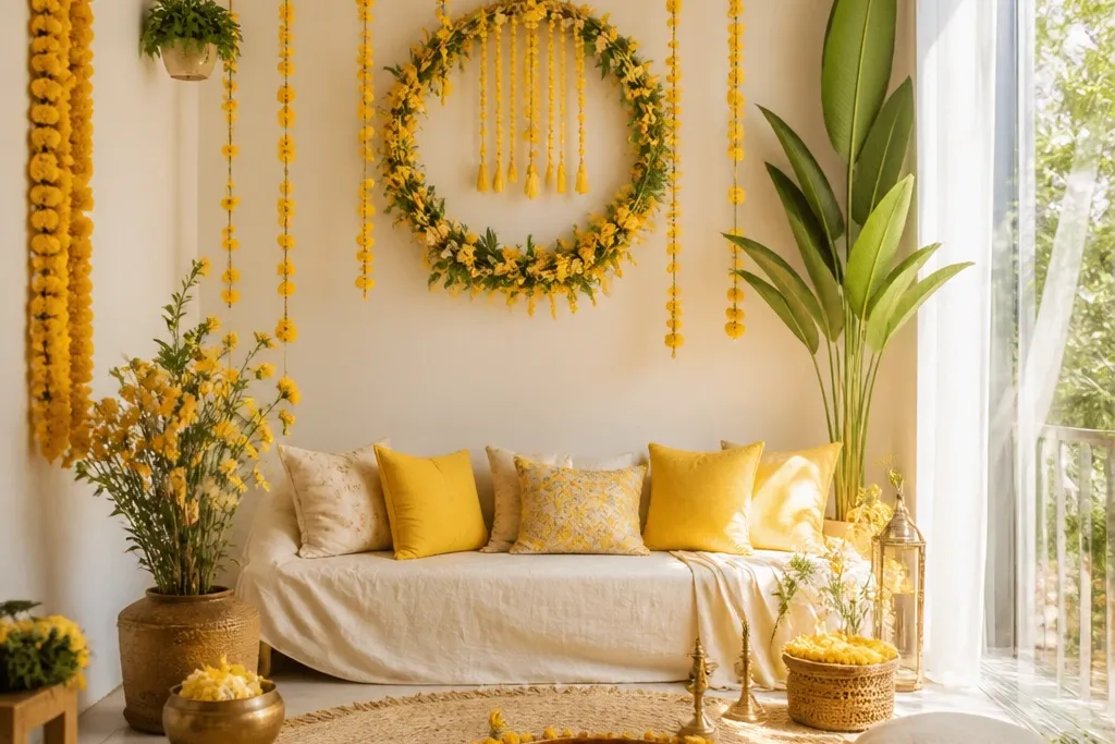 Small Space Haldi Decoration Ideas