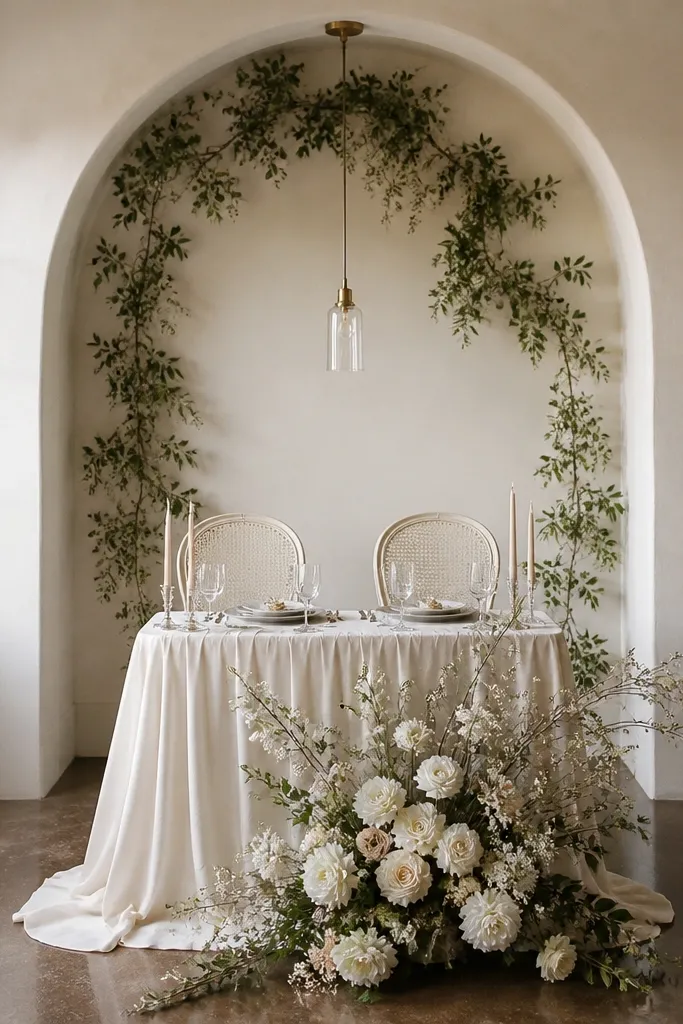 Small space sweetheart table wedding designs