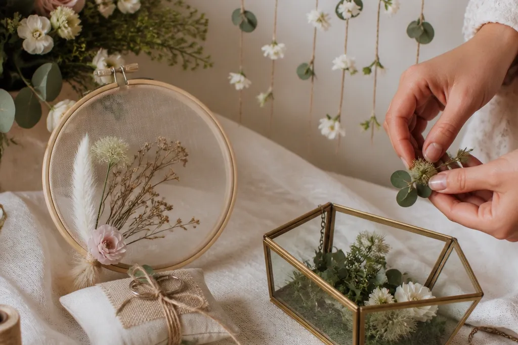Small space wedding crafts diy ideas that don't need a big table