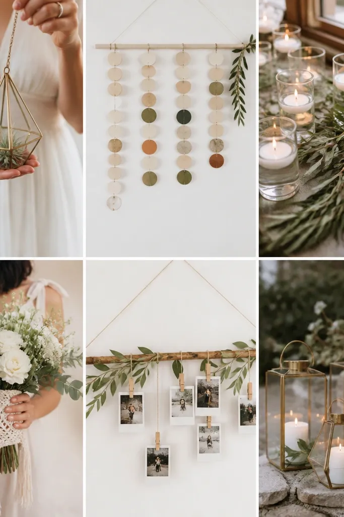 Small space wedding crafts diy ideas that don't need a big table