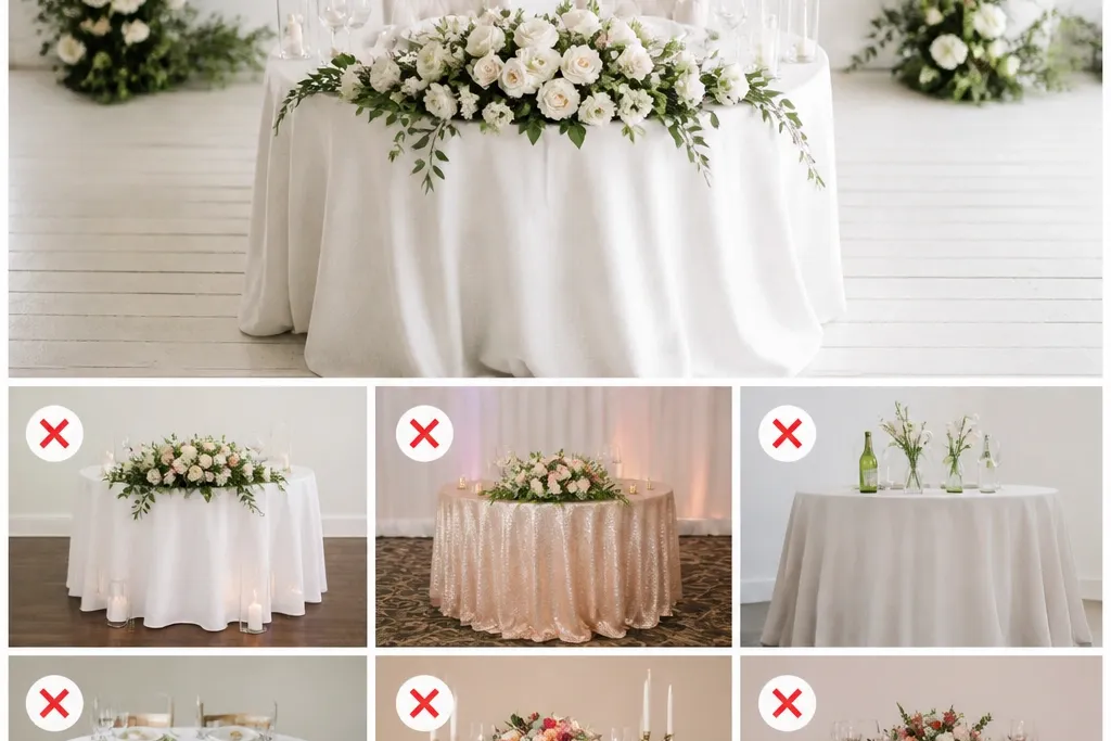 Sweetheart table wedding mistakes to avoid