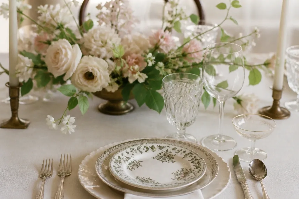 Vintage wedding table setting ideas that feel timeless