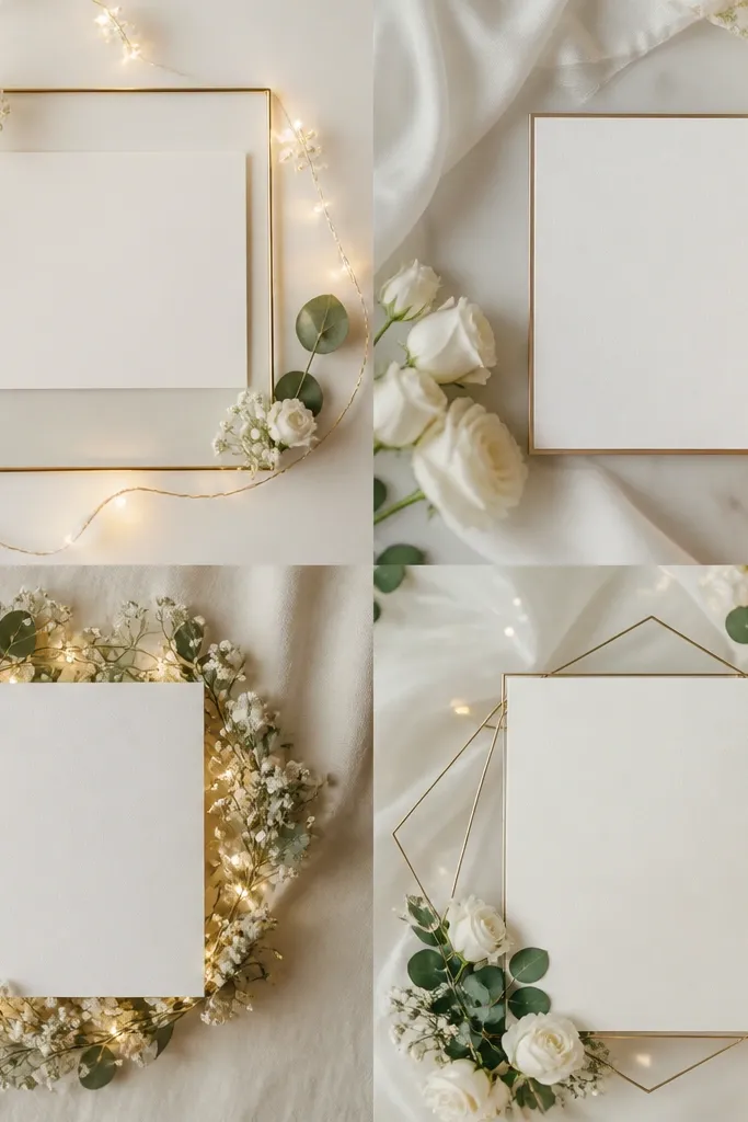 Wedding card frames with lights ideas