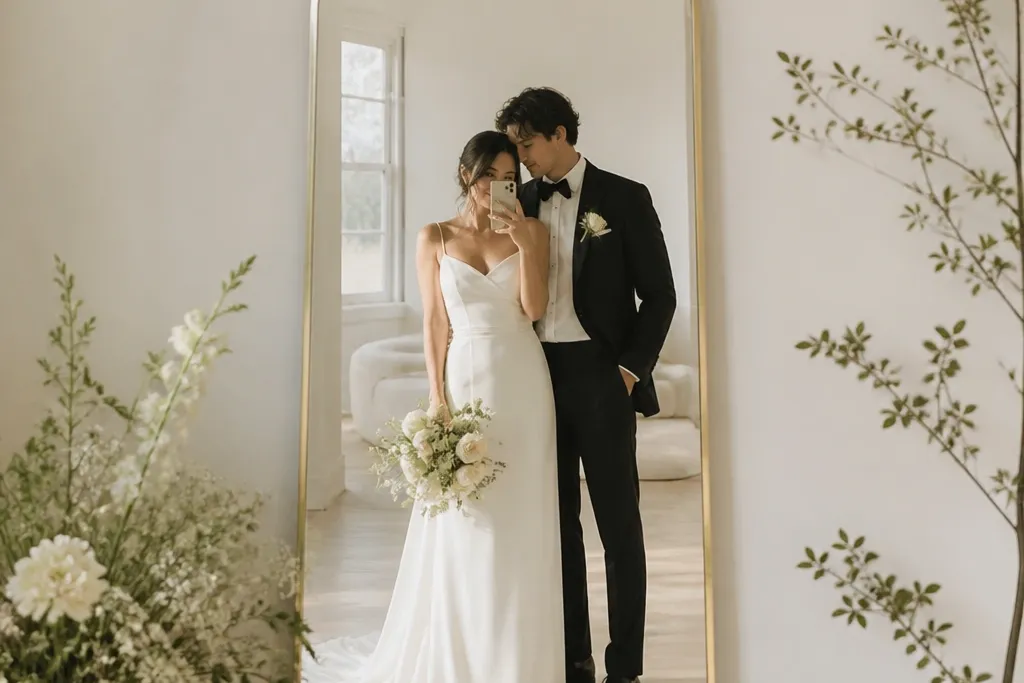 Wedding mirror selfie sign ideas